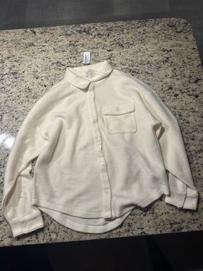 Old Navy Cream Button-Front Pocket Shirt